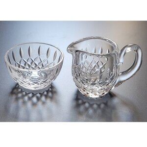 Waterford Lismore ⭐️ Mini Sugar Bowl and Creamer Set ⭐️ Vintage Ireland RARE!